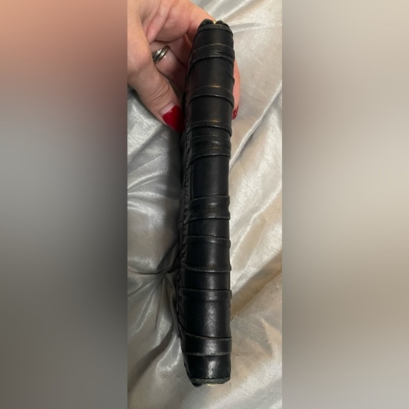 EUC, Prada Black Leather, Ruched, Long Wallet, with Paperwork - Picture 3 of 16